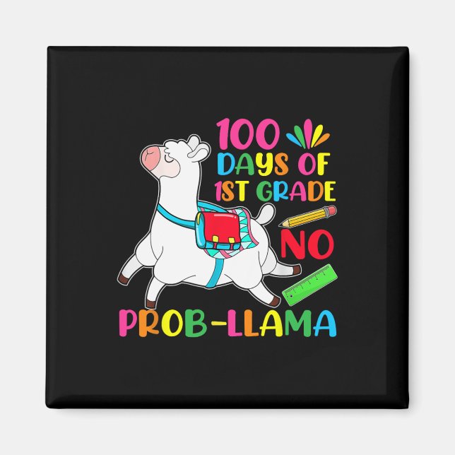 100 Schultage 1. Klasse Nr. Probllama Llama Magnet (Vorne)