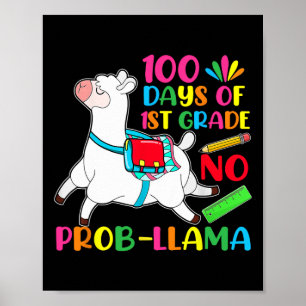 100 Schultage 1. Klasse Nr. Probllama Llama Poster