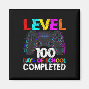 100 Schultage abgeschlossen Gamer Boy Stufe 100 C Magnet