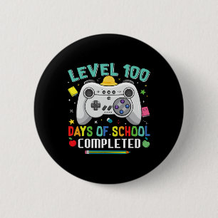 100 Schultage abgeschlossen Gamer Kids Boys 100. Button