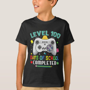 100 Schultage abgeschlossen Gamer Kids Boys 100. T-Shirt