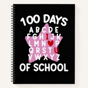 100 Schultage Alphabet 100. Tageslehrer Notizbuch