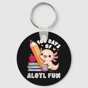 100 Schultage Axolotl Happy 100 Day Teacher Schlüsselanhänger