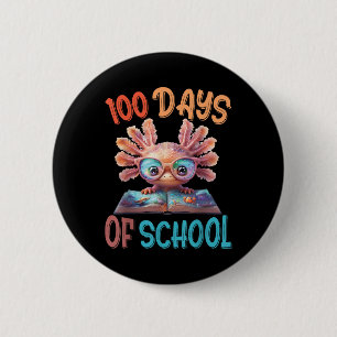 100 Schultage Axolotl Sea 100. Tag Button