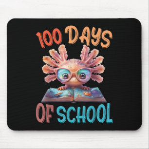 100 Schultage Axolotl Sea 100. Tag Mousepad