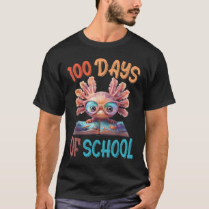 100 Schultage Axolotl Sea 100. Tag T-Shirt