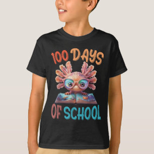 100 Schultage Axolotl Sea 100. Tag T-Shirt