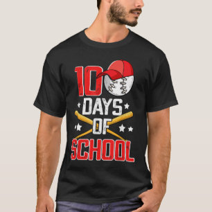 100 Schultage Baseball 100 Schuljunge T-Shirt