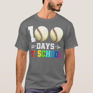 100 Schultage Baseball Liebhaber 100 Tage Smarte T-Shirt