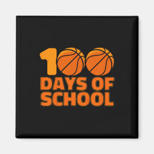 100 Schultage Basketball 100 Schultag Magnet