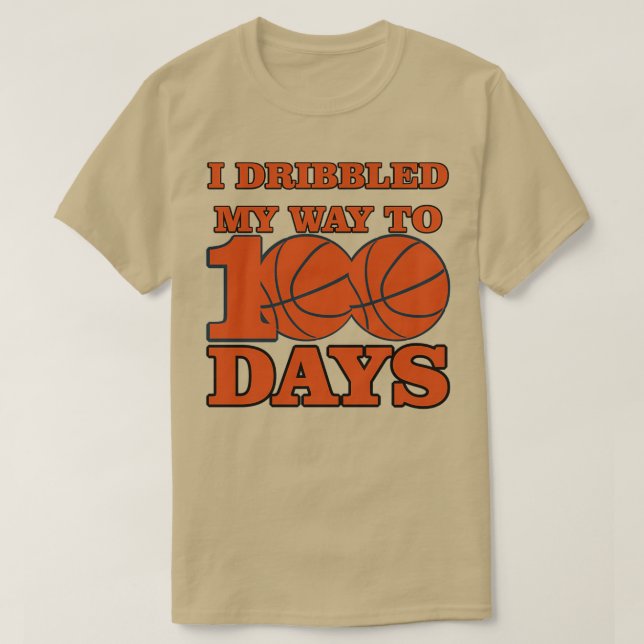 100 Schultage Basketball 100 Schultag T-Shirt (Design vorne)