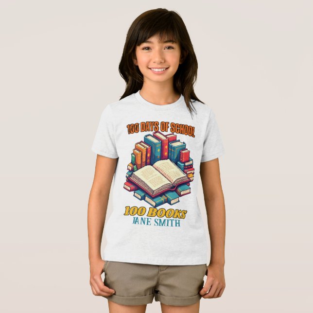 100 Schultage" Design - Celebrate Reading Tri-Blend Shirt (Vorderseite Voll)