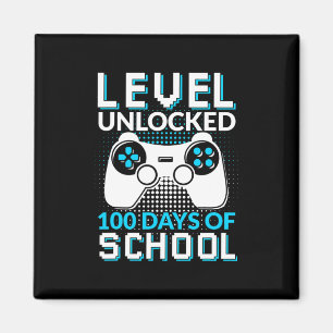 100 Schultage Freischloss Gamer Nerdy Team 1 Magnet