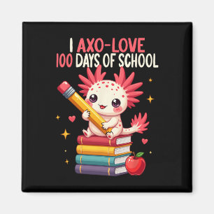 100 Schultage für Mädchen 100. Schultag a Magnet