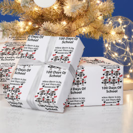 100 Schultage Geschenkpapier