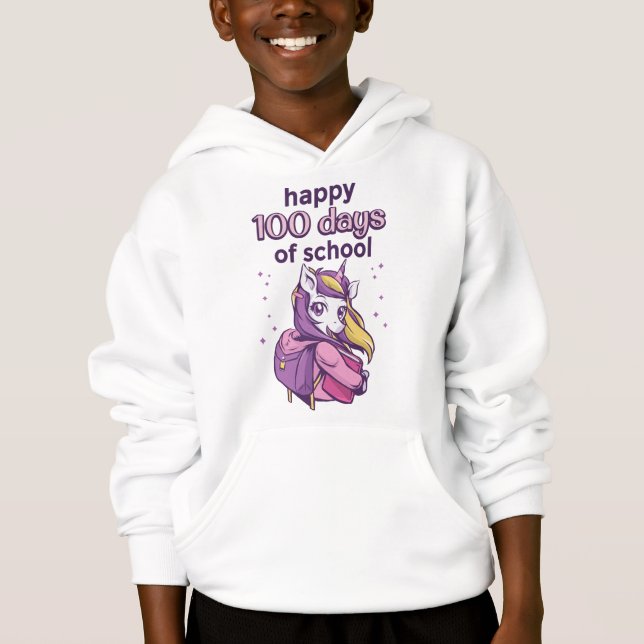100 Schultage Hoodie (Vorderseite)