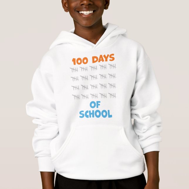 100 Schultage Hoodie (Vorderseite)