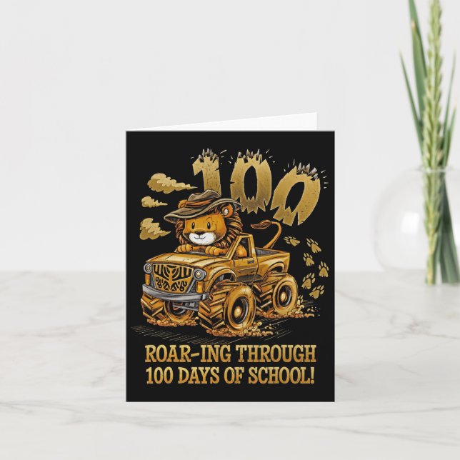 100 Schultage Karte (Vorderseite)