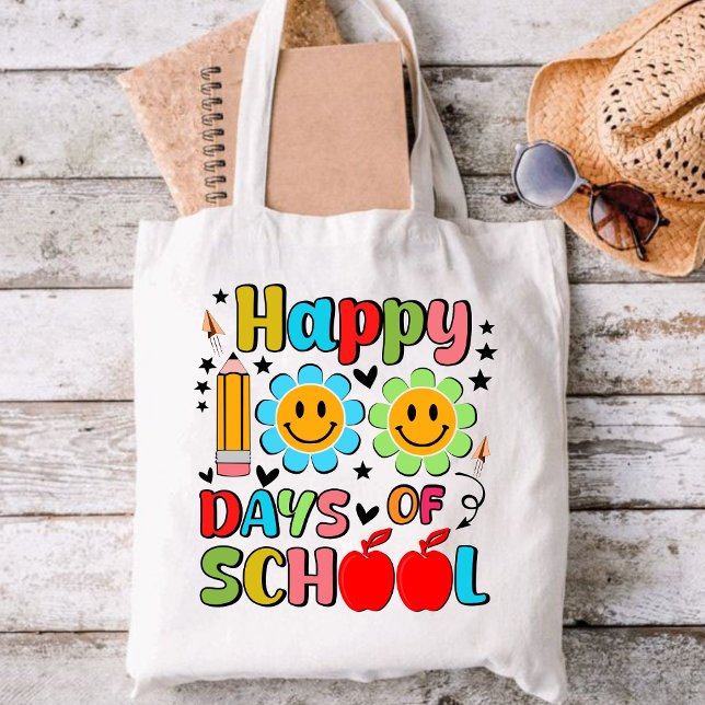 100 Schultage. Lehrerbewertung .Lehrer Tragetasche (happy 100 days of school tote bags, teacher gift, teacher appreciation tote bag)