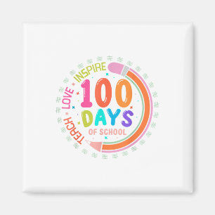 100 Schultage Liebe Inspirierte 100 Tage Magnet