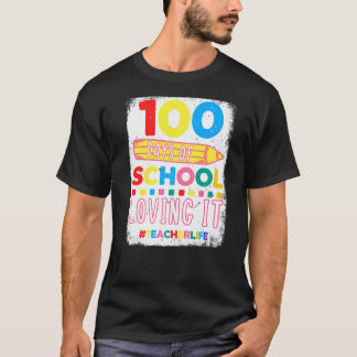 100 Schultage & Lieben Es Lehrer Leben Kinder T-Shirt