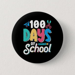 100 Schultage Niedlich-Klasse Kinder Schüler Button