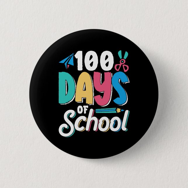 100 Schultage Niedlich-Klasse Kinder Schüler Button (Vorderseite)