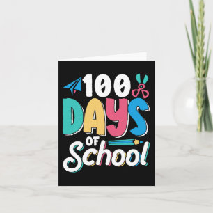 100 Schultage Niedlich-Klasse Kinder Schüler Karte