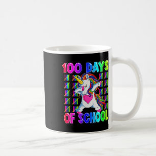 100 Schultage Niedlich Unicorn 100. Tag klüger Kaffeetasse
