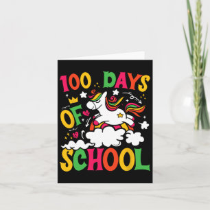 100 Schultage Niedlich Unicorn 100 Tage klüger 1 Karte