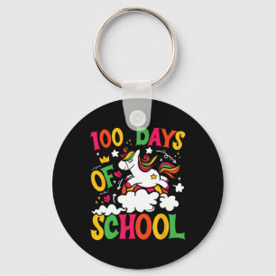 100 Schultage Niedlich Unicorn 100 Tage klüger 1 Schlüsselanhänger