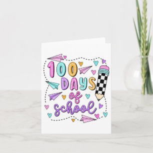 100 Schultage Niedlicher Sozialpädagogen Karte