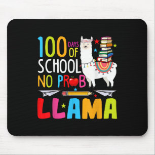 100 Schultage Nr. Probllama Llama Funny 100. Mousepad