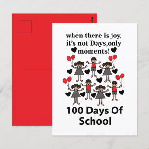 100 Schultage Postkarte