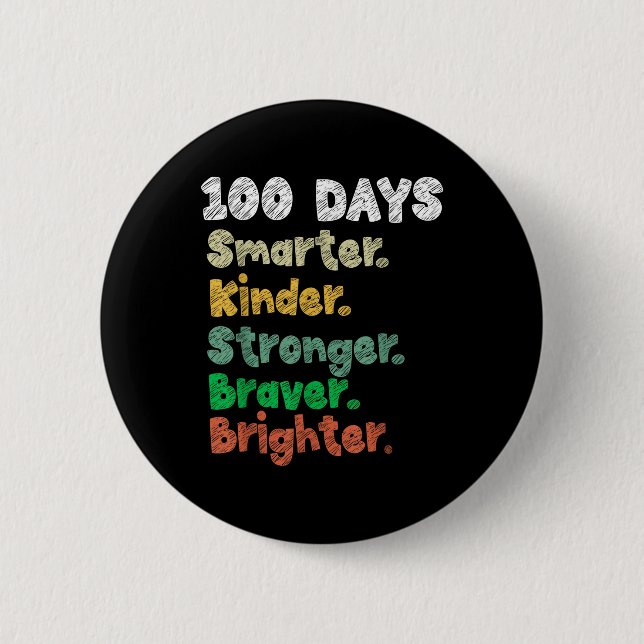 100 Schultage schlauer 100. Schultag Button (Vorderseite)