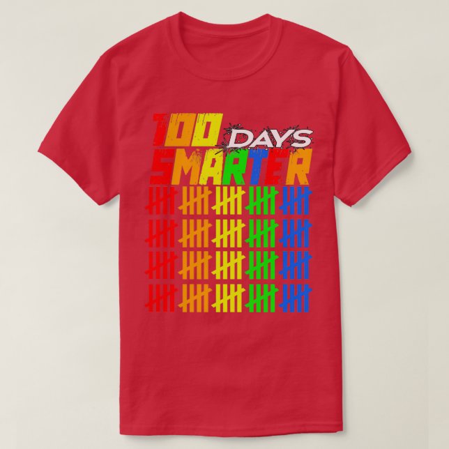100 Schultage schlauer 100 Tage schlauer T-Shirt (Design vorne)