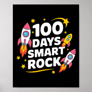 100 Schultage Schlauer-Rock-Kinder Kleinkind Poster