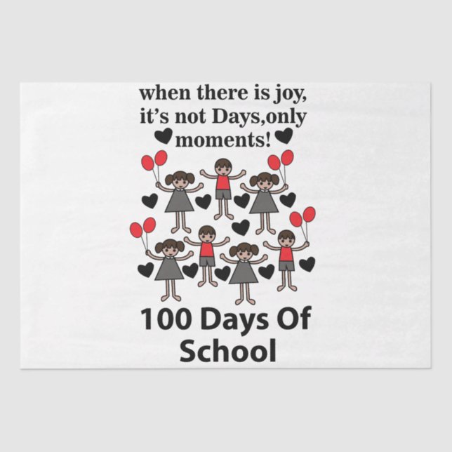 100 Schultage Seidenpapier (Vorderseite)