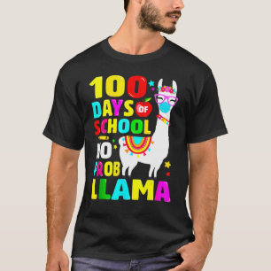 100 Schultage Shirt Nr. Probllama Llama Gesicht