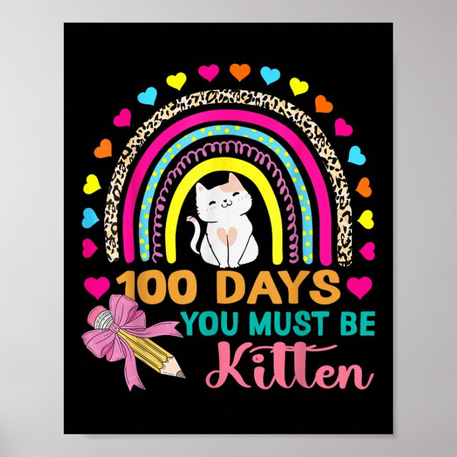 100 Schultage Sie müssen die Katze 100. Poster (Vorne)
