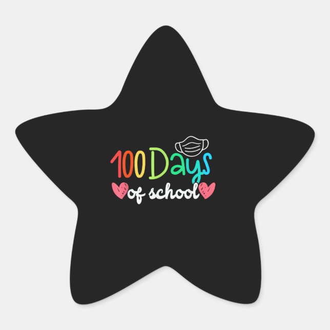 100 Schultage | Studentenlehrschule Stern-Aufkleber (Vorderseite)