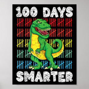 100 Schultage T-rex 100. Schultag Poster