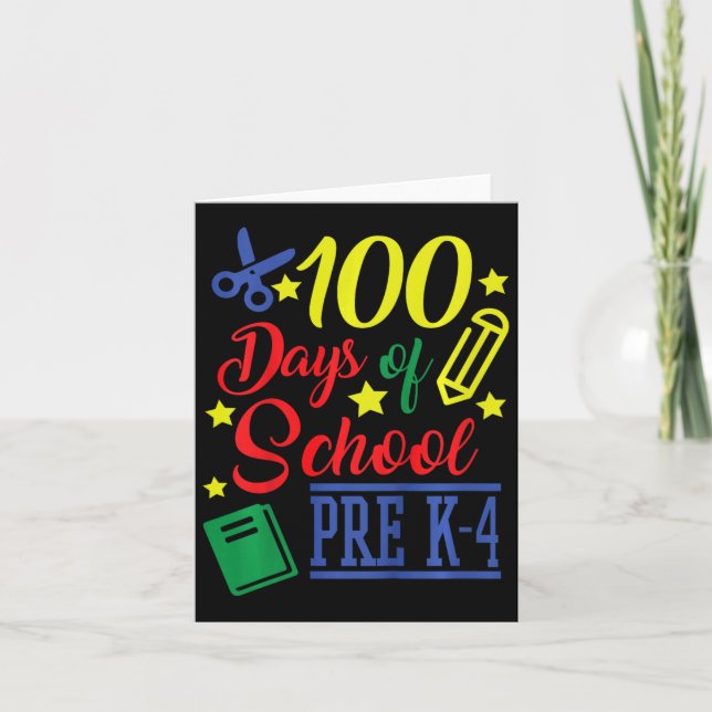 100 Schultage vor der Schule 4 Karte (Vorderseite)
