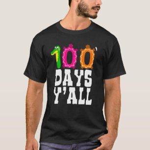 100 Schultage Yall Funny Crocodile Turtles 100. T-Shirt