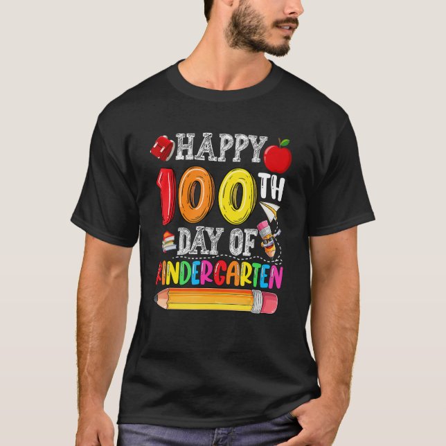 100 Schultage zum 100. Kindergartentag T-Shirt (Vorderseite)