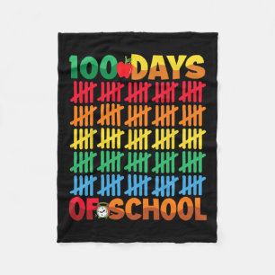 100 Schultage zum 100. Schultag Fleecedecke