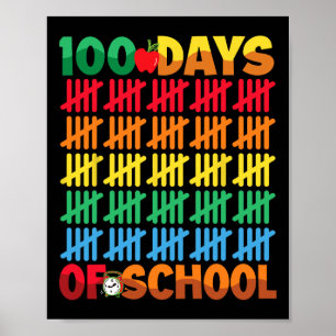 100 Schultage zum 100. Schultag Poster