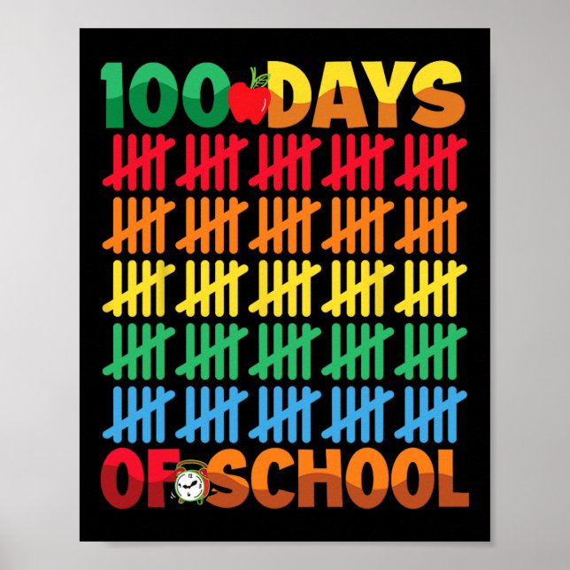 100 Schultage zum 100. Schultag Poster (Vorne)