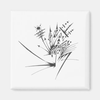 100 Schwarz-Weiß-Abstrakte Stammes-Tattoo-Kunst Magnet