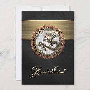 [100] Schwarzer und Gold Heiliger Ostdrache